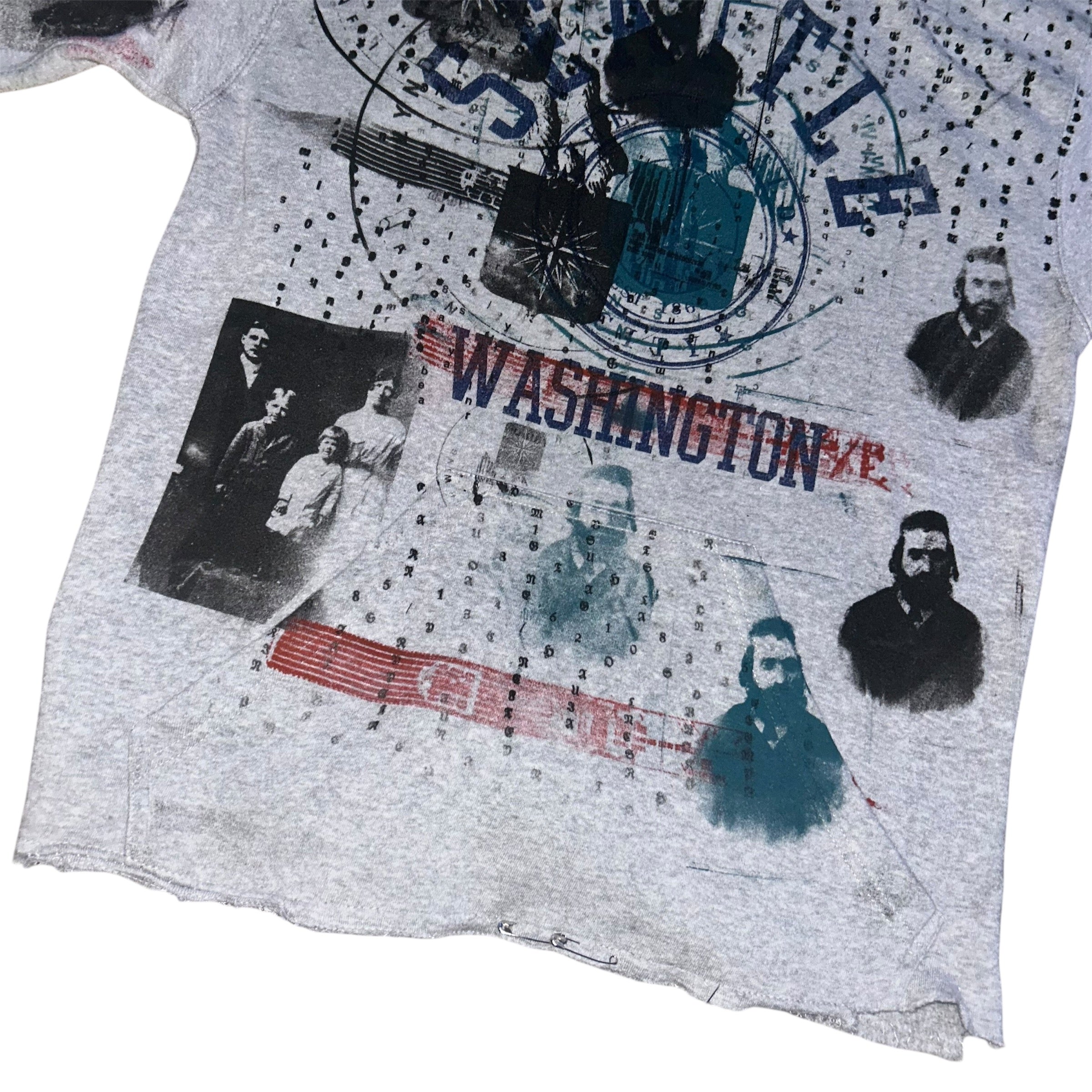 medium (front & back print) - cut & torn seattle psychward band hoodie #30/60