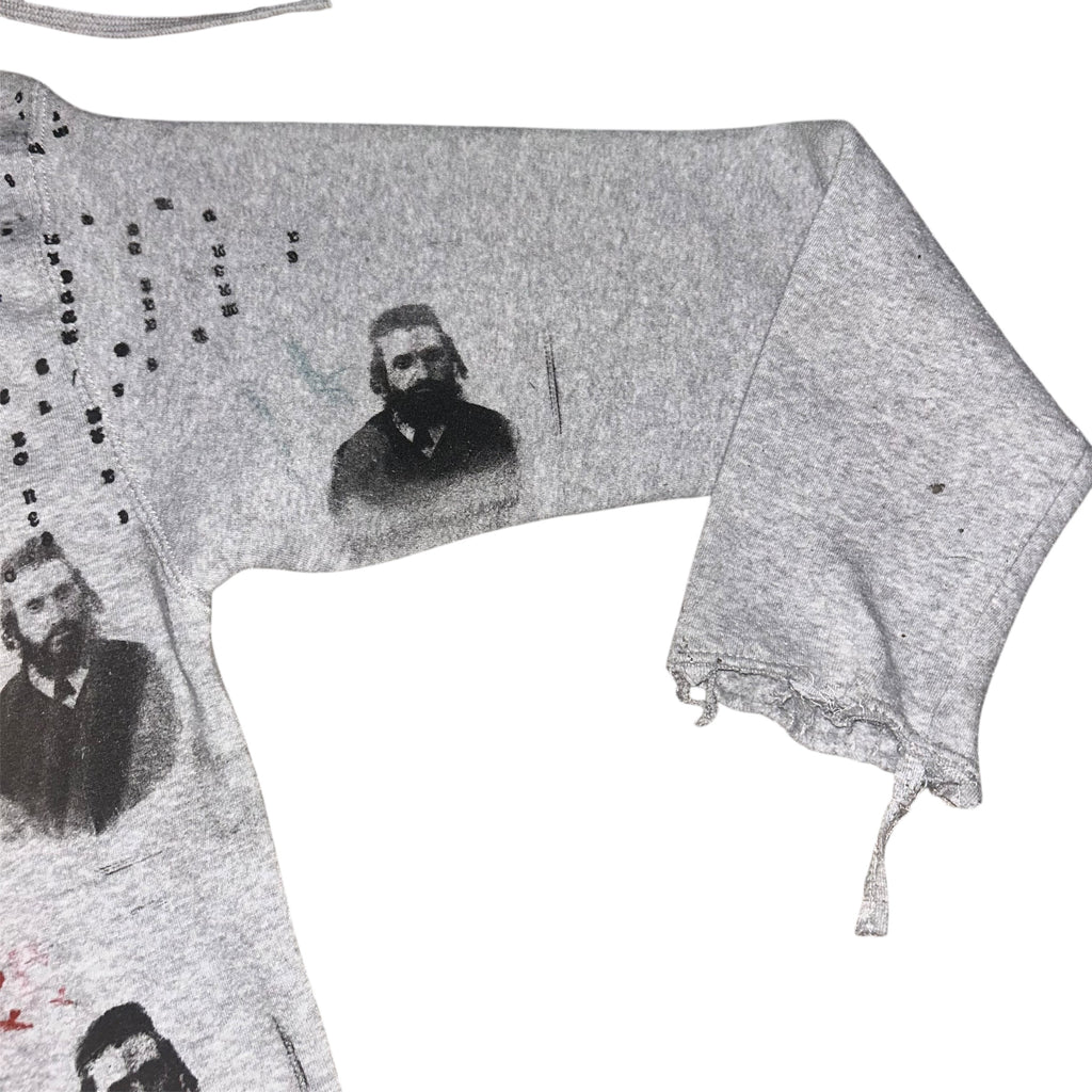 medium (front & back print) - cut & torn seattle psychward band hoodie #30/60