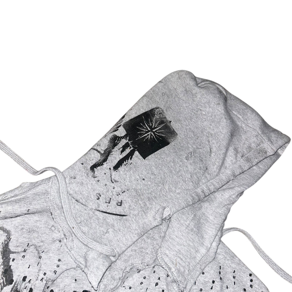 medium (front & back print) - cut & torn seattle psychward band hoodie #30/60
