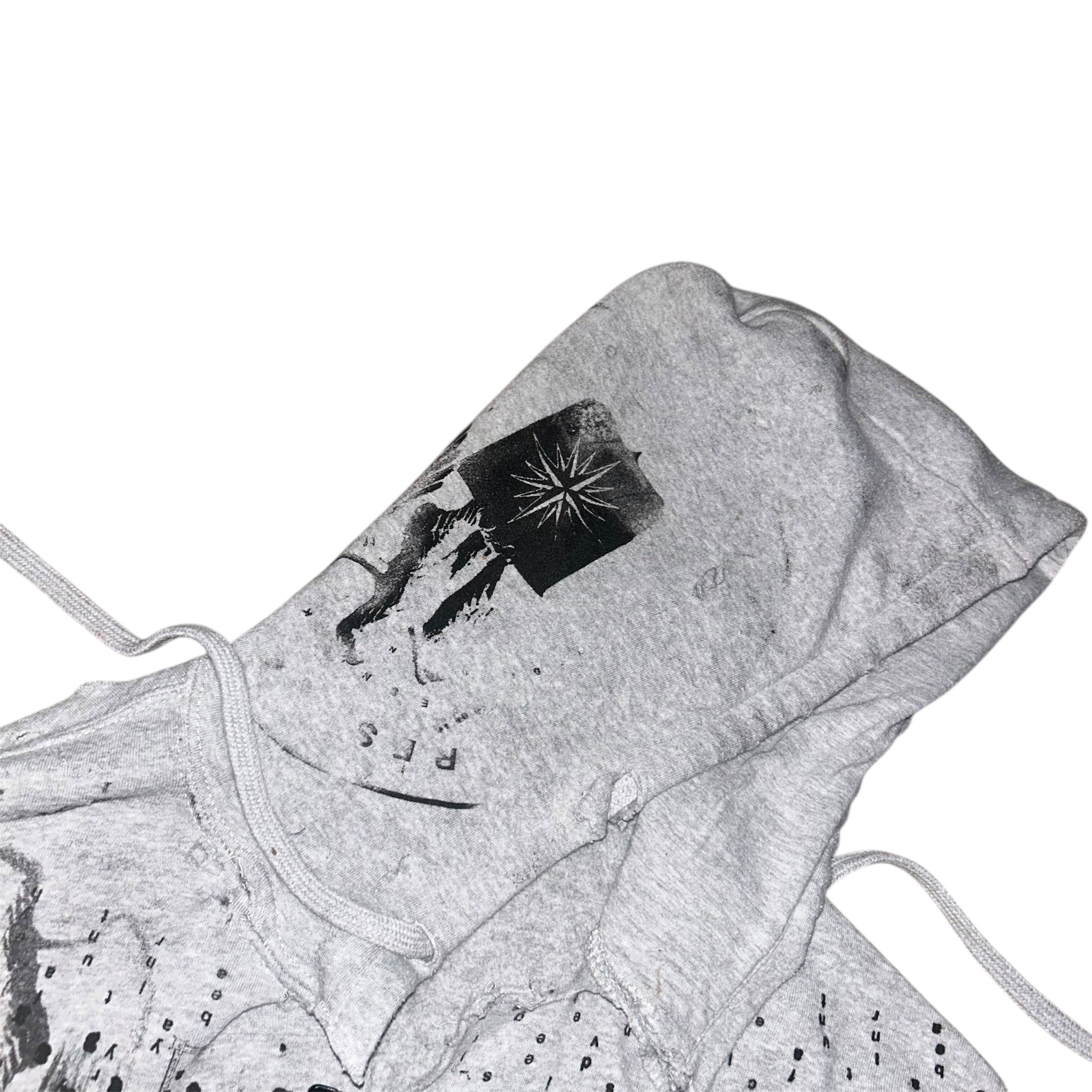 medium (front & back print) - cut & torn seattle psychward band hoodie #30/60