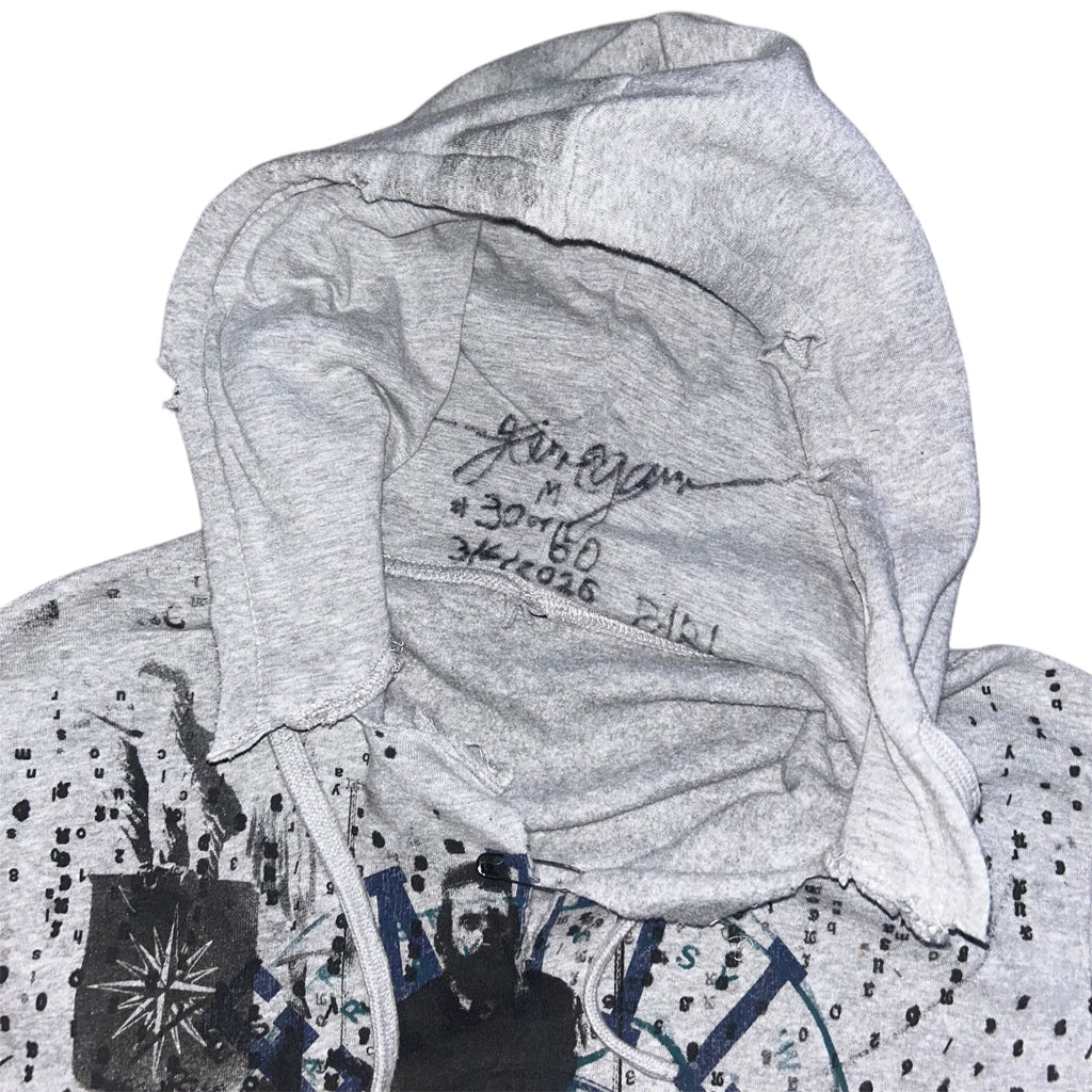 medium (front & back print) - cut & torn seattle psychward band hoodie #30/60