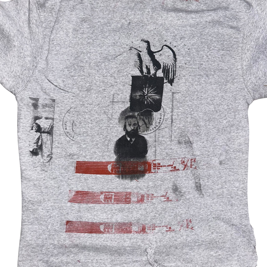 medium (front & back print) - cut & torn seattle psychward band hoodie #30/60