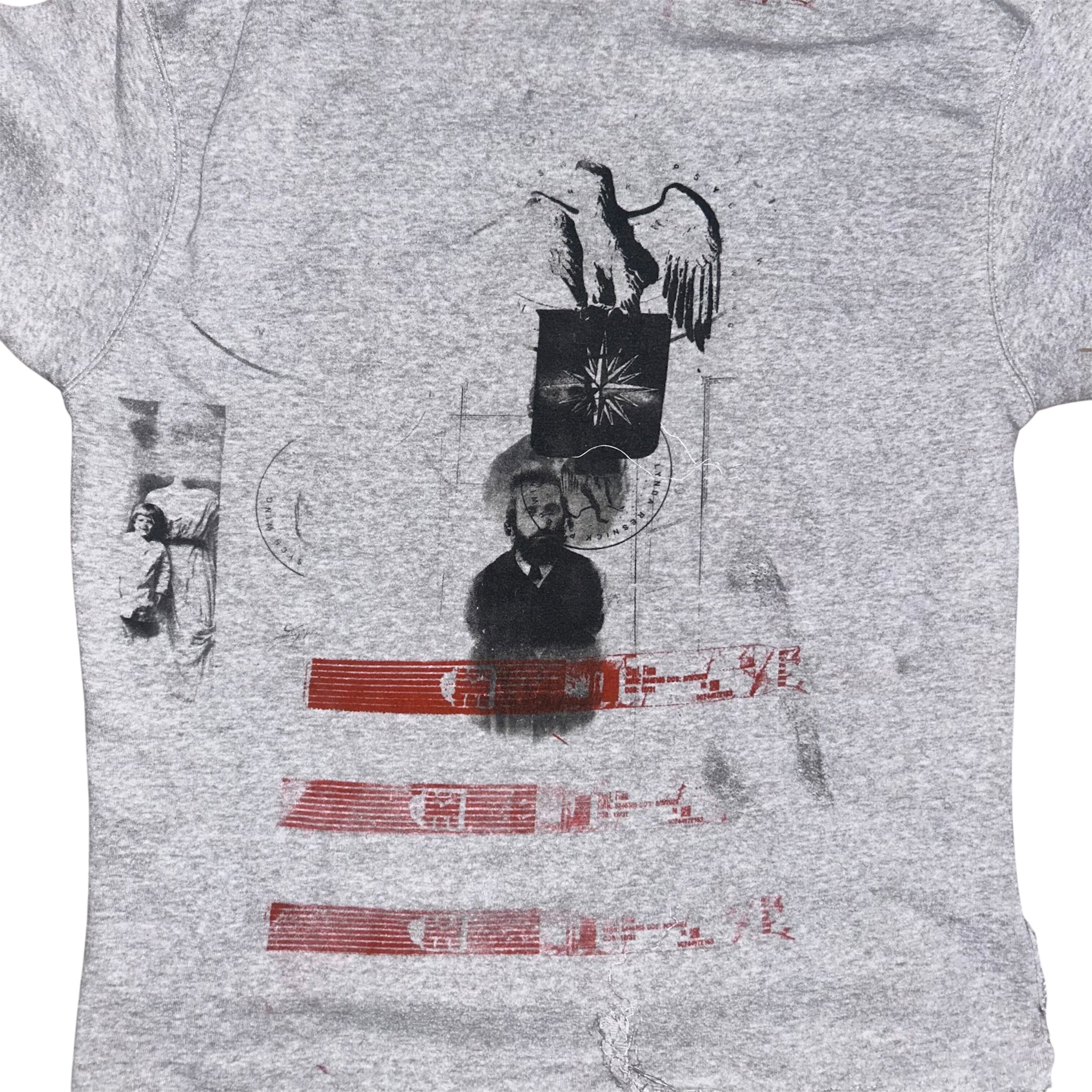 medium (front & back print) - cut & torn seattle psychward band hoodie #30/60