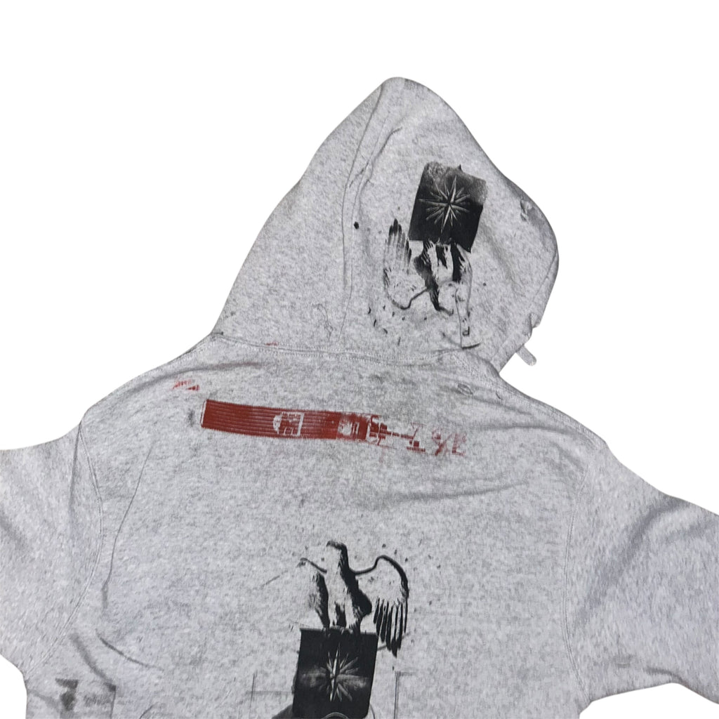 medium (front & back print) - cut & torn seattle psychward band hoodie #30/60