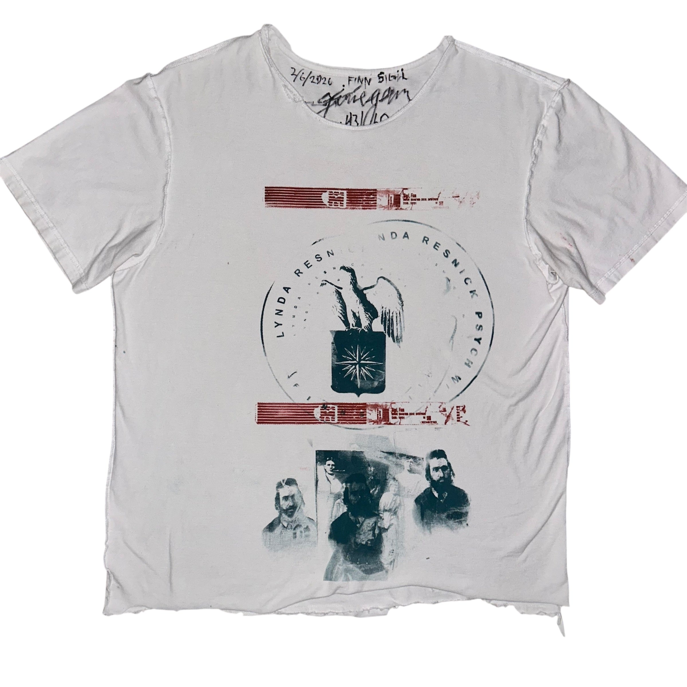 large - psychband cut neck & bottom 1of1 tee #43/60