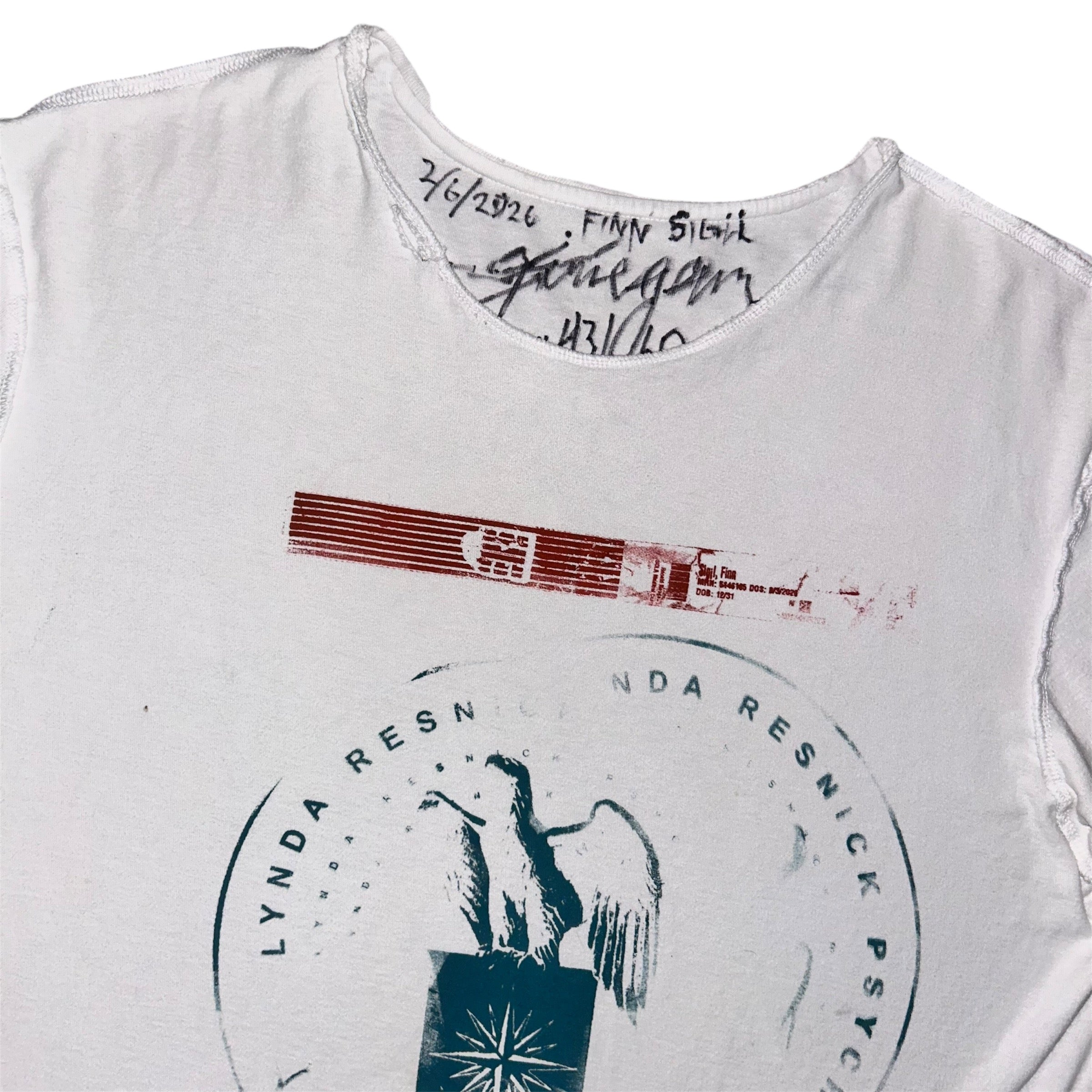 large - psychband cut neck & bottom 1of1 tee #43/60