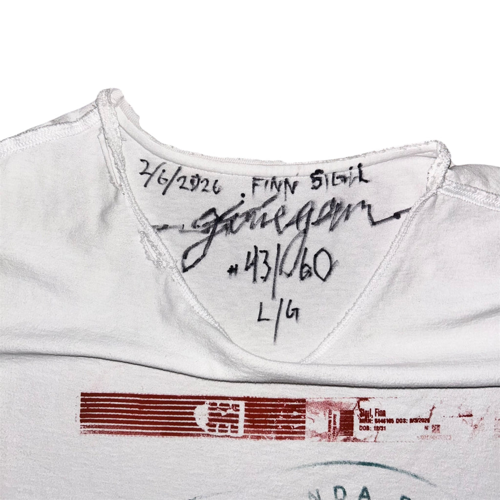 large - psychband cut neck & bottom 1of1 tee #43/60