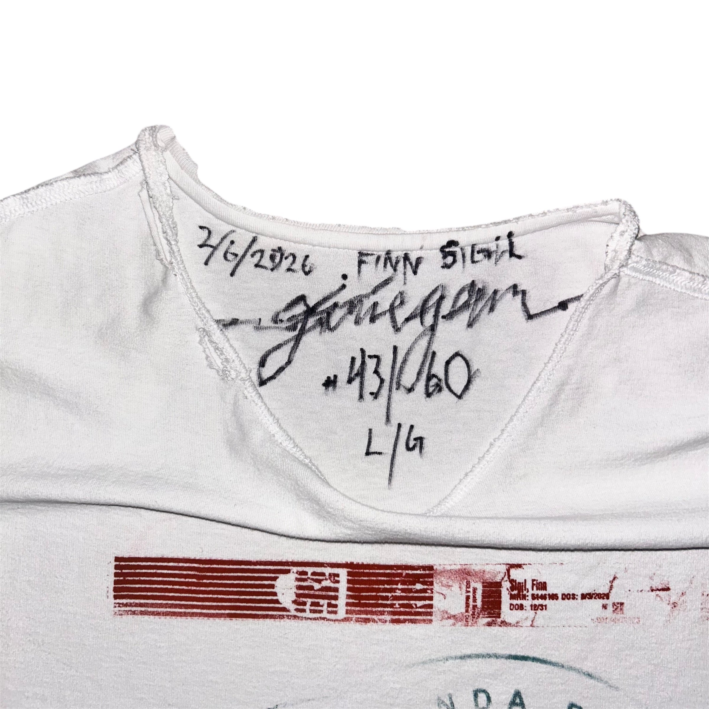 large - psychband cut neck & bottom 1of1 tee #43/60