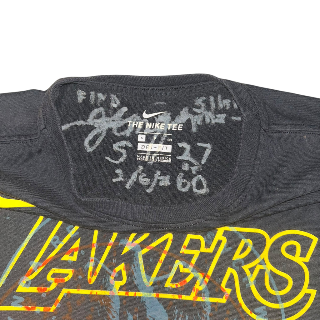 small - lebron james lynda wedding tee, front& back print 1of1 cut up bottom. #27/60