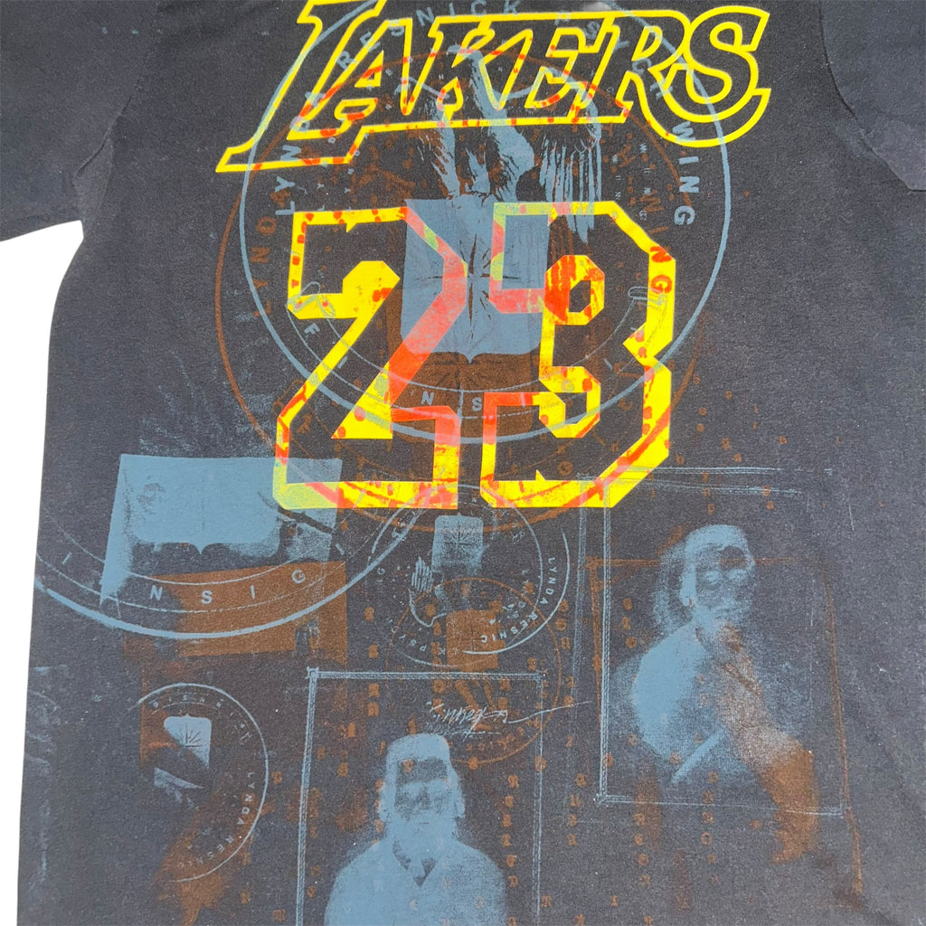 small - lebron james lynda wedding tee, front& back print 1of1 cut up bottom. #27/60