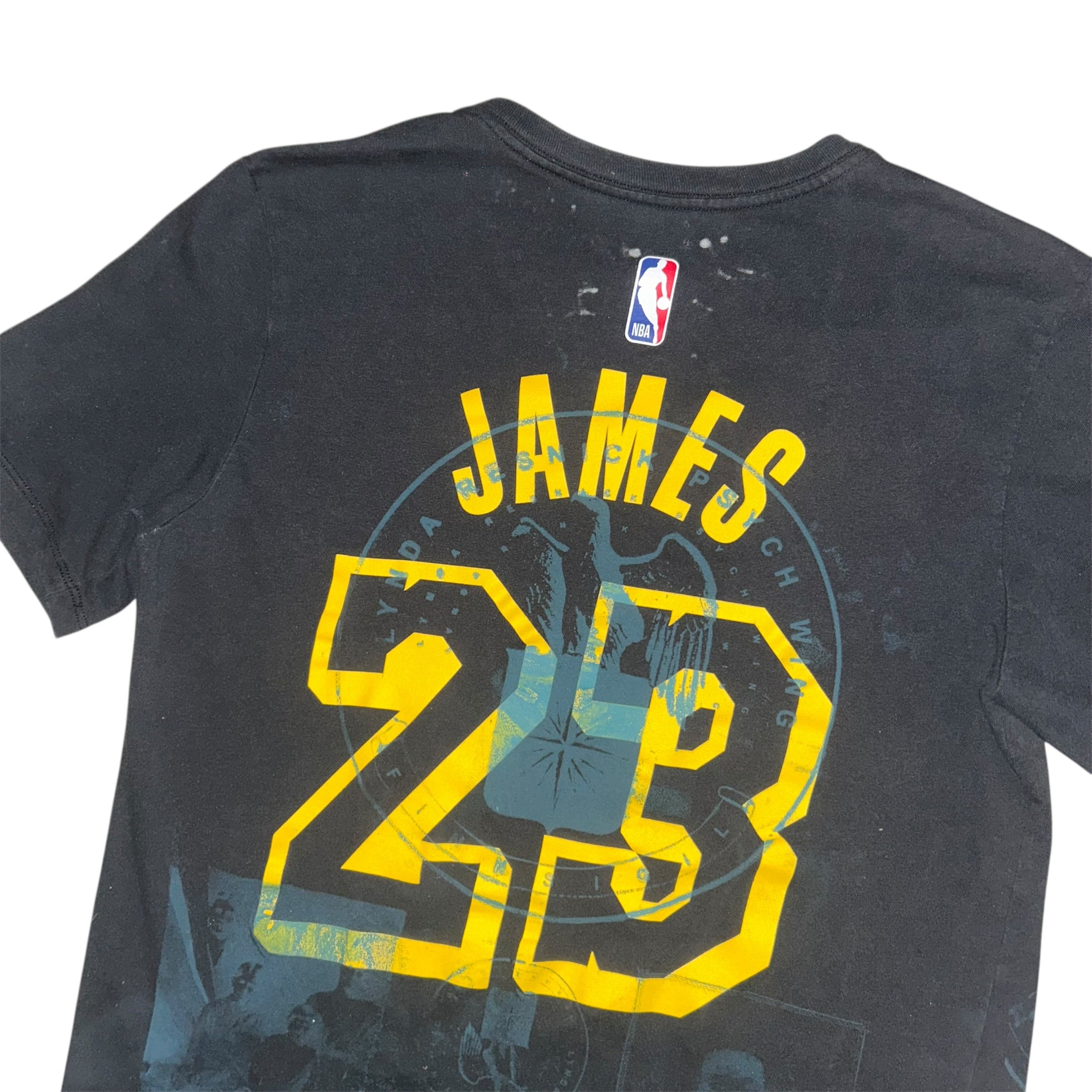 small - lebron james lynda wedding tee, front& back print 1of1 cut up bottom. #27/60