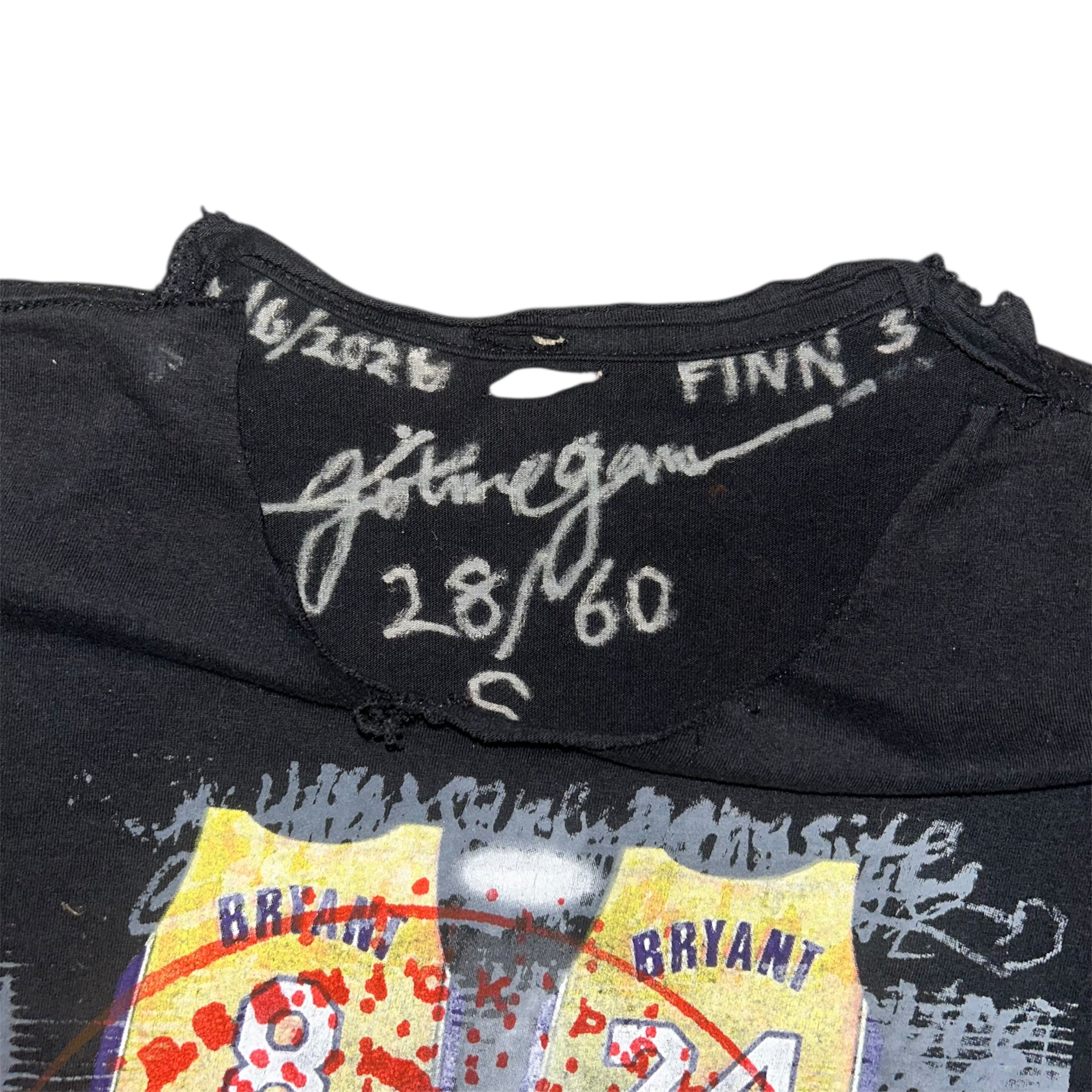small - cut & aged, kobe bryant memorial lynda tee, front & back print #28/60
