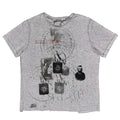 large - schiz front and back print, cut neckline and bottom 1of1 tee #51/60