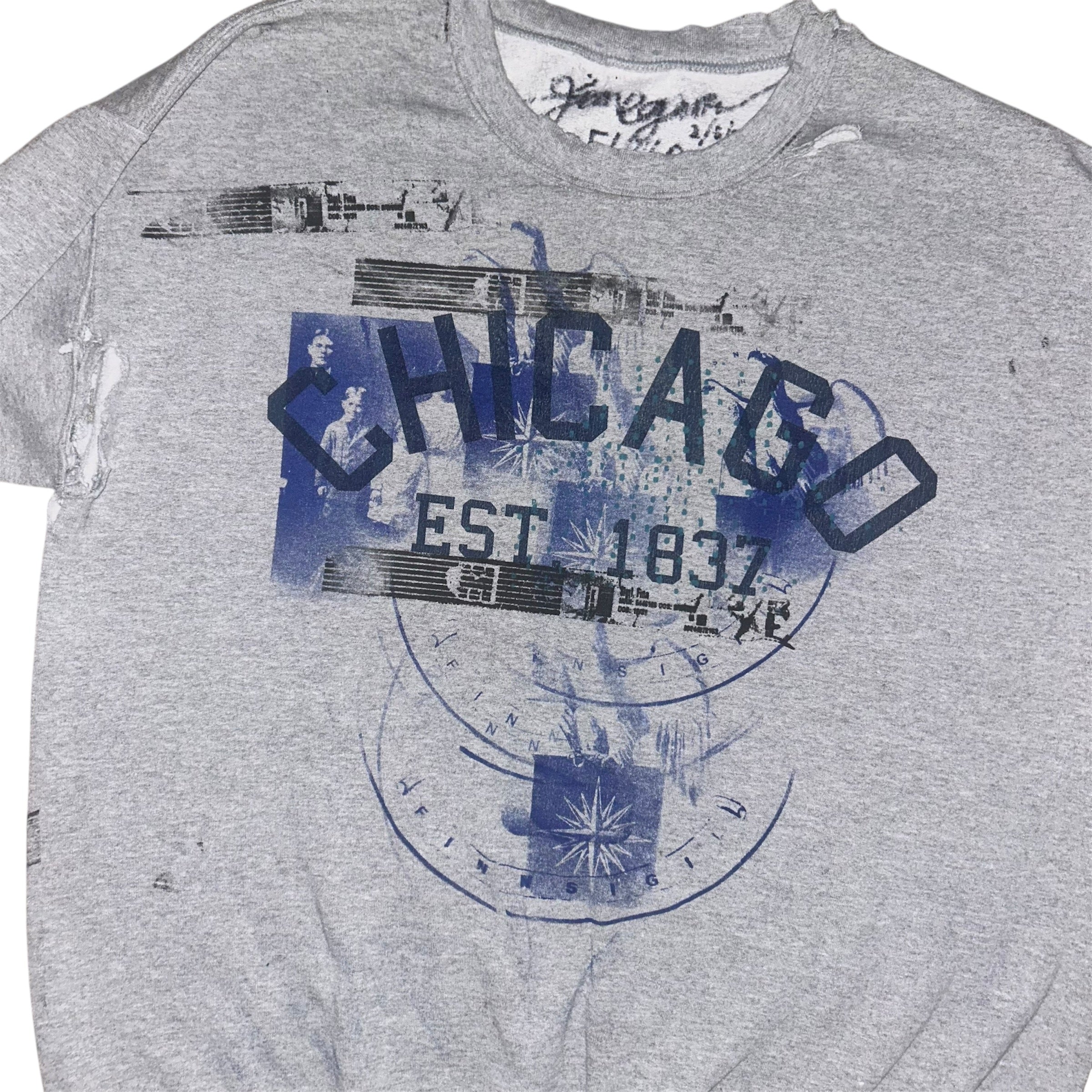 large - cut lynda front & back print crewneck #56/60 1of1