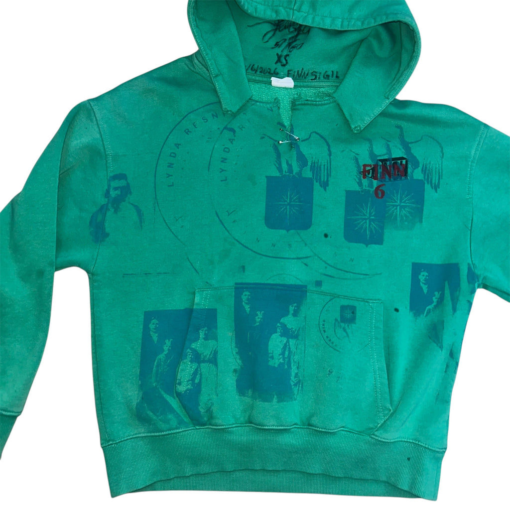 x small - front & back print cut hoodie #57/60 1of1