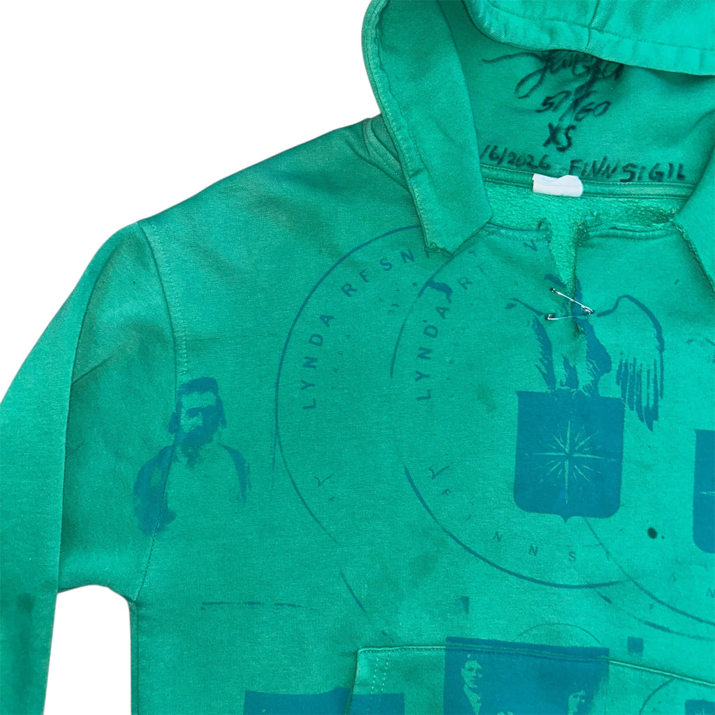x small - front & back print cut hoodie #57/60 1of1