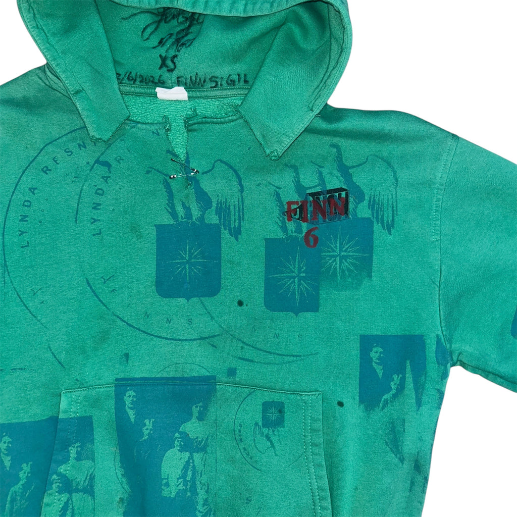 x small - front & back print cut hoodie #57/60 1of1