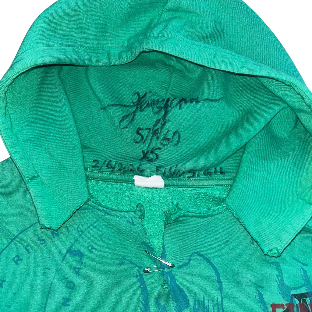 x small - front & back print cut hoodie #57/60 1of1