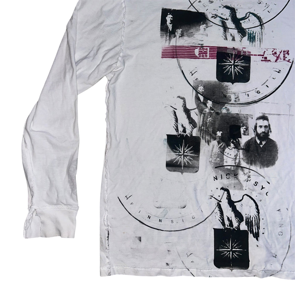 small - front&back print psych band lynda, cut sleeves longsleeve  #38/60