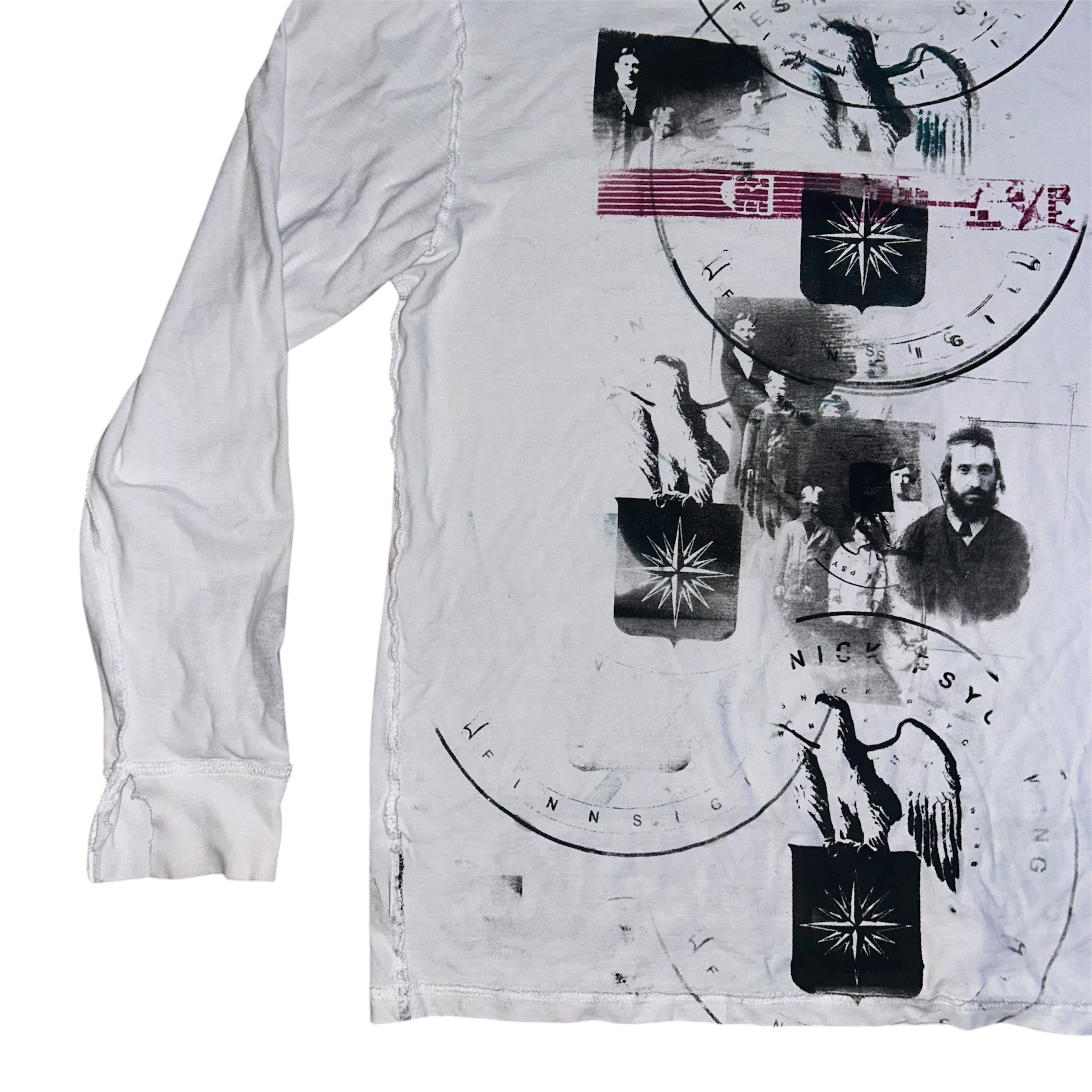 small - front&back print psych band lynda, cut sleeves longsleeve  #38/60