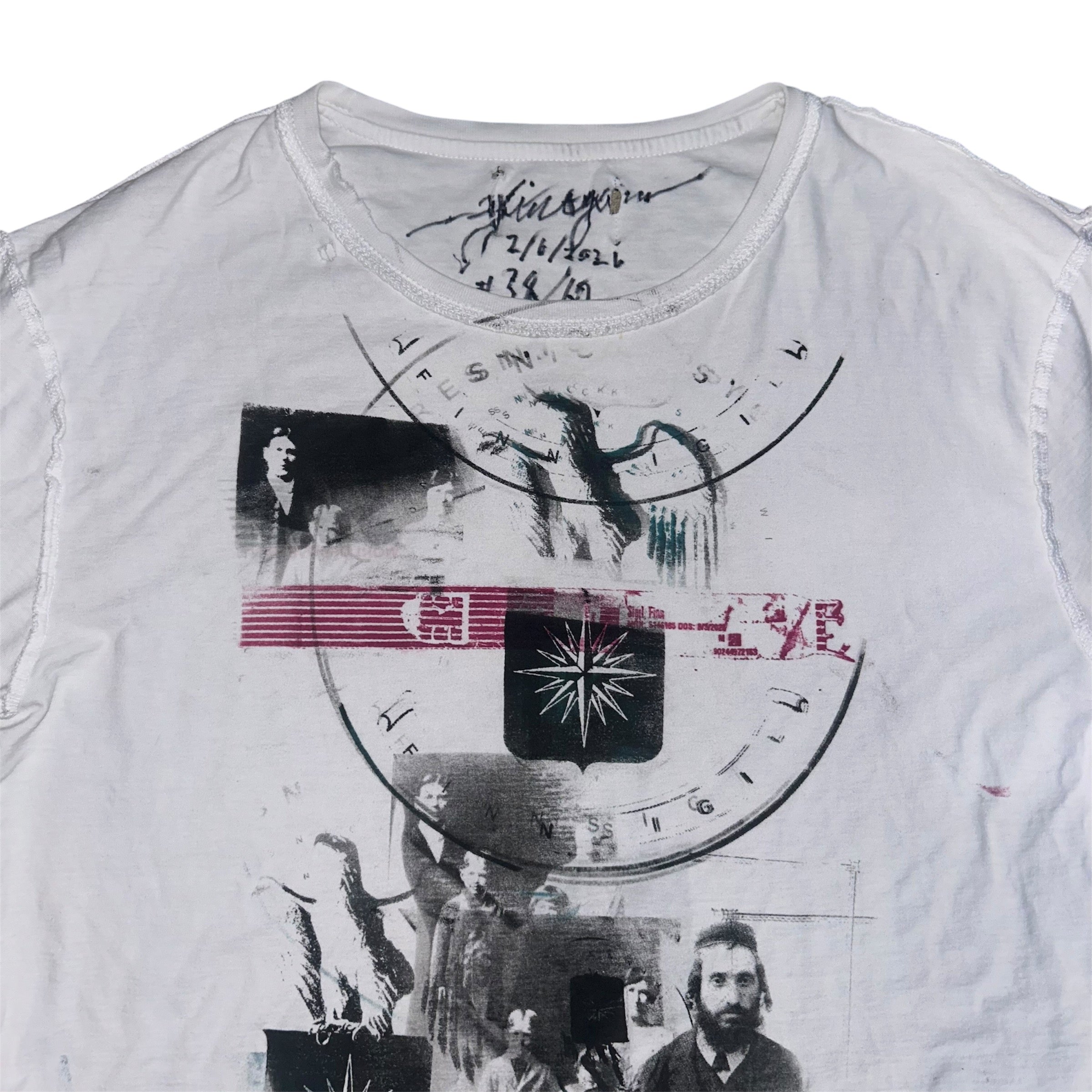 small - front&back print psych band lynda, cut sleeves longsleeve  #38/60