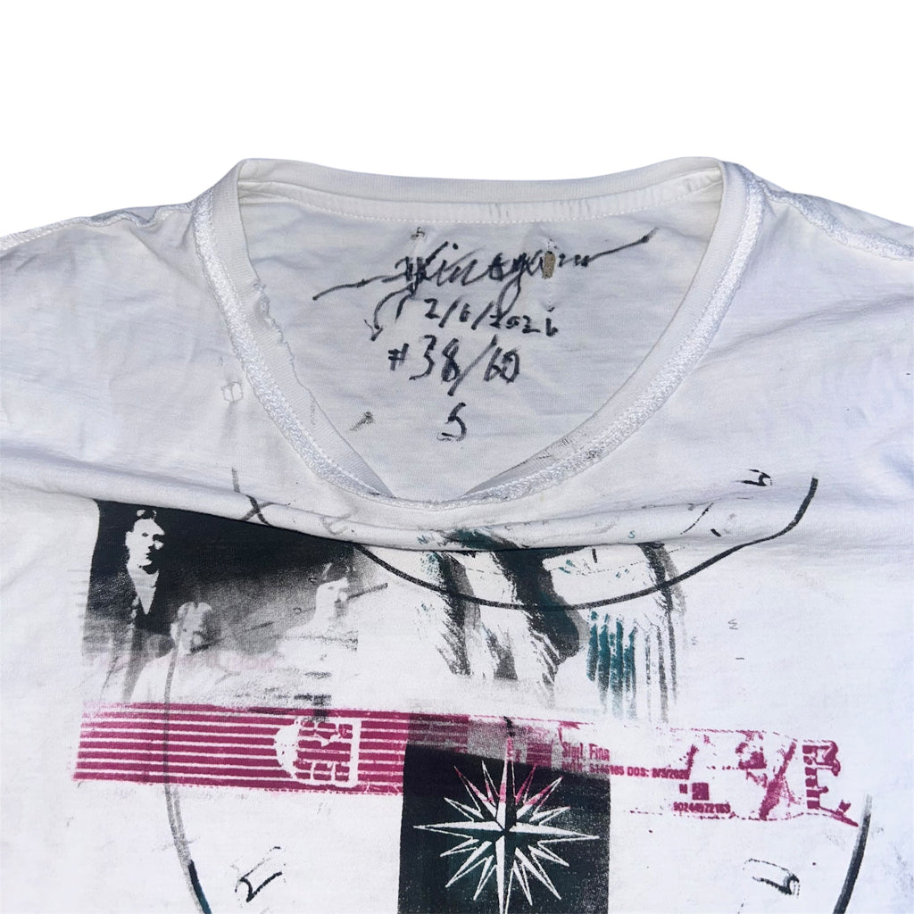 small - front&back print psych band lynda, cut sleeves longsleeve  #38/60