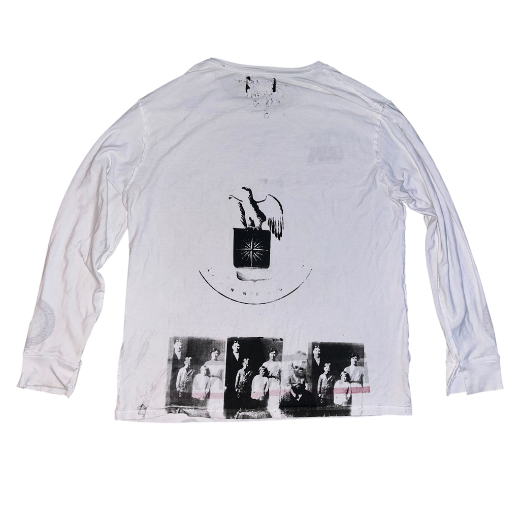 small - front&back print psych band lynda, cut sleeves longsleeve  #38/60