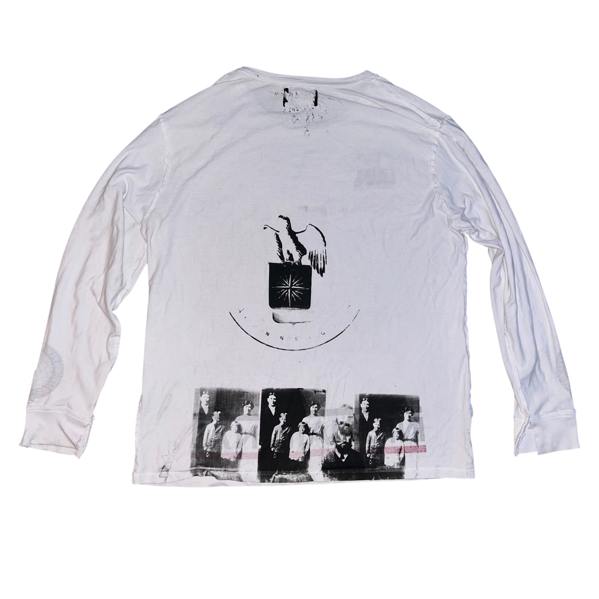small - front&back print psych band lynda, cut sleeves longsleeve  #38/60