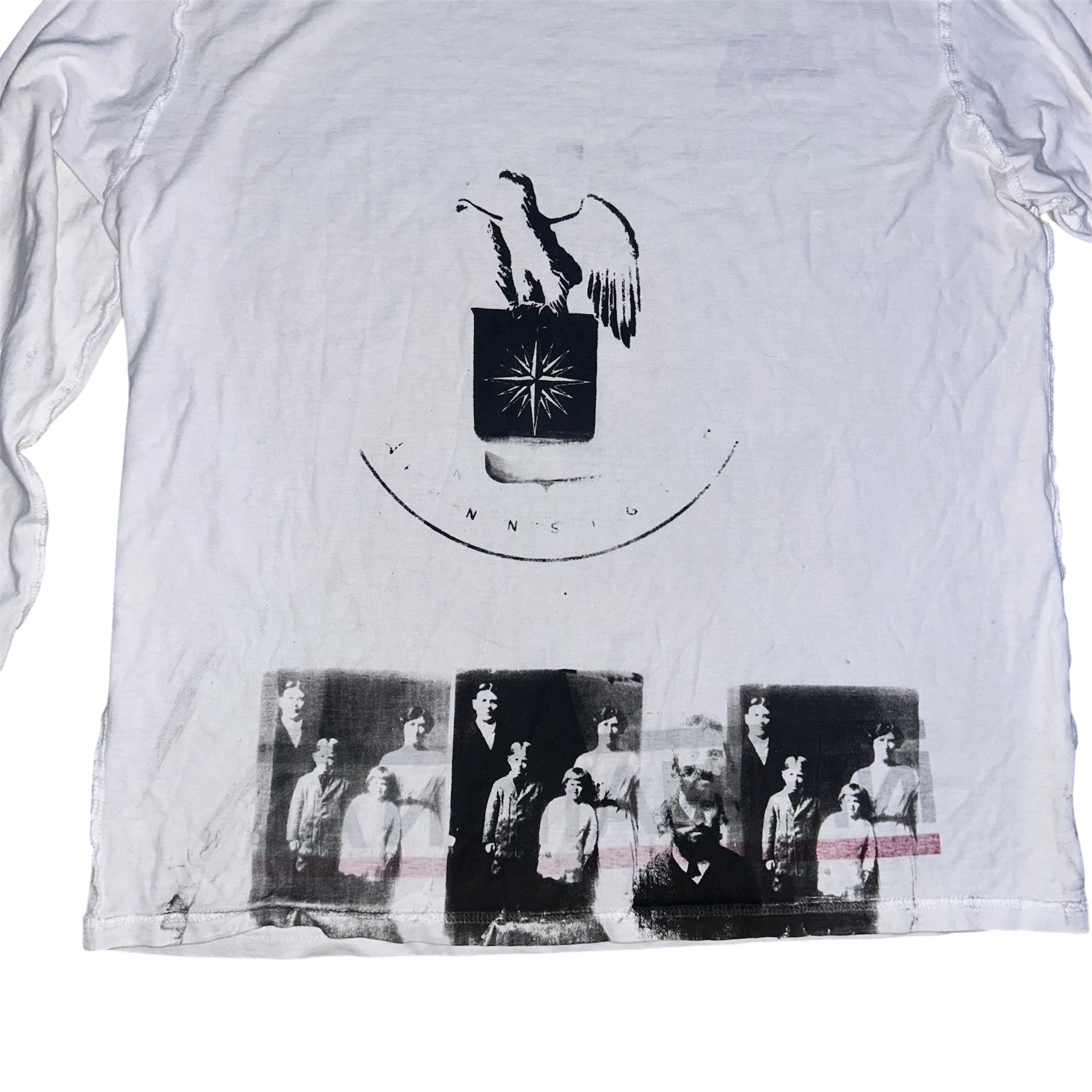 small - front&back print psych band lynda, cut sleeves longsleeve  #38/60