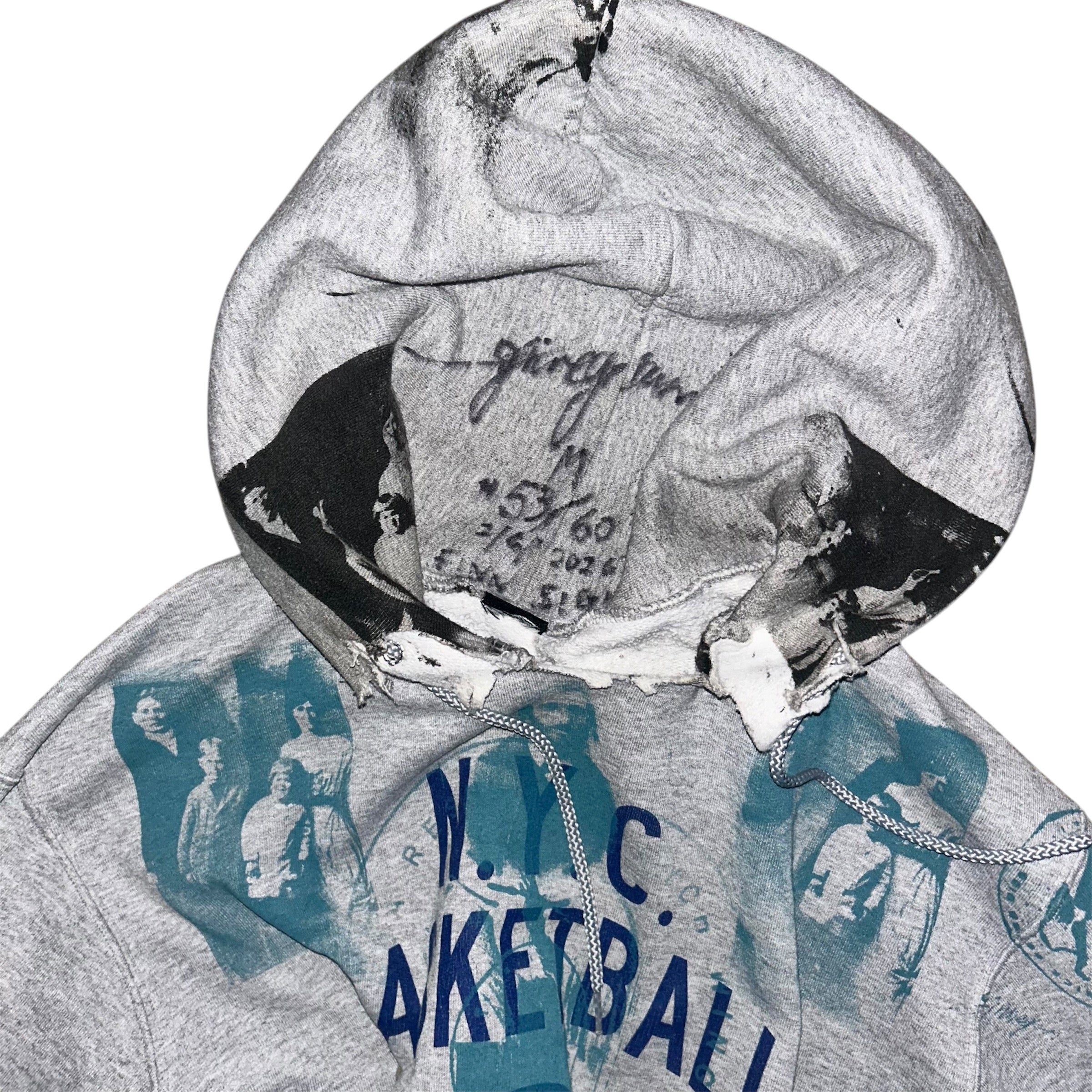 medium - front & back print cut hood 1of1 lynda hoodie #53/60