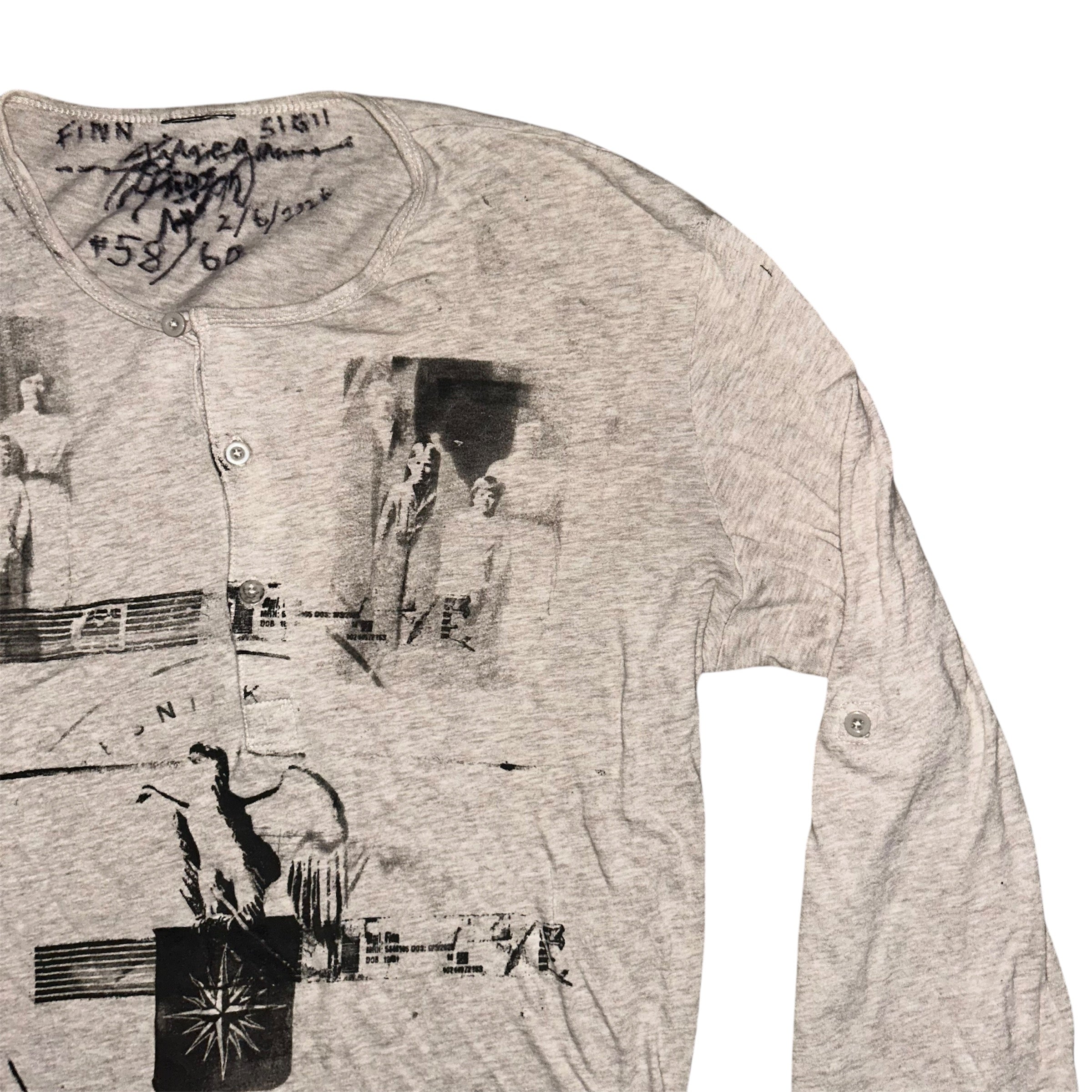 medium - front&back print psych band lynda longsleeve #58/60