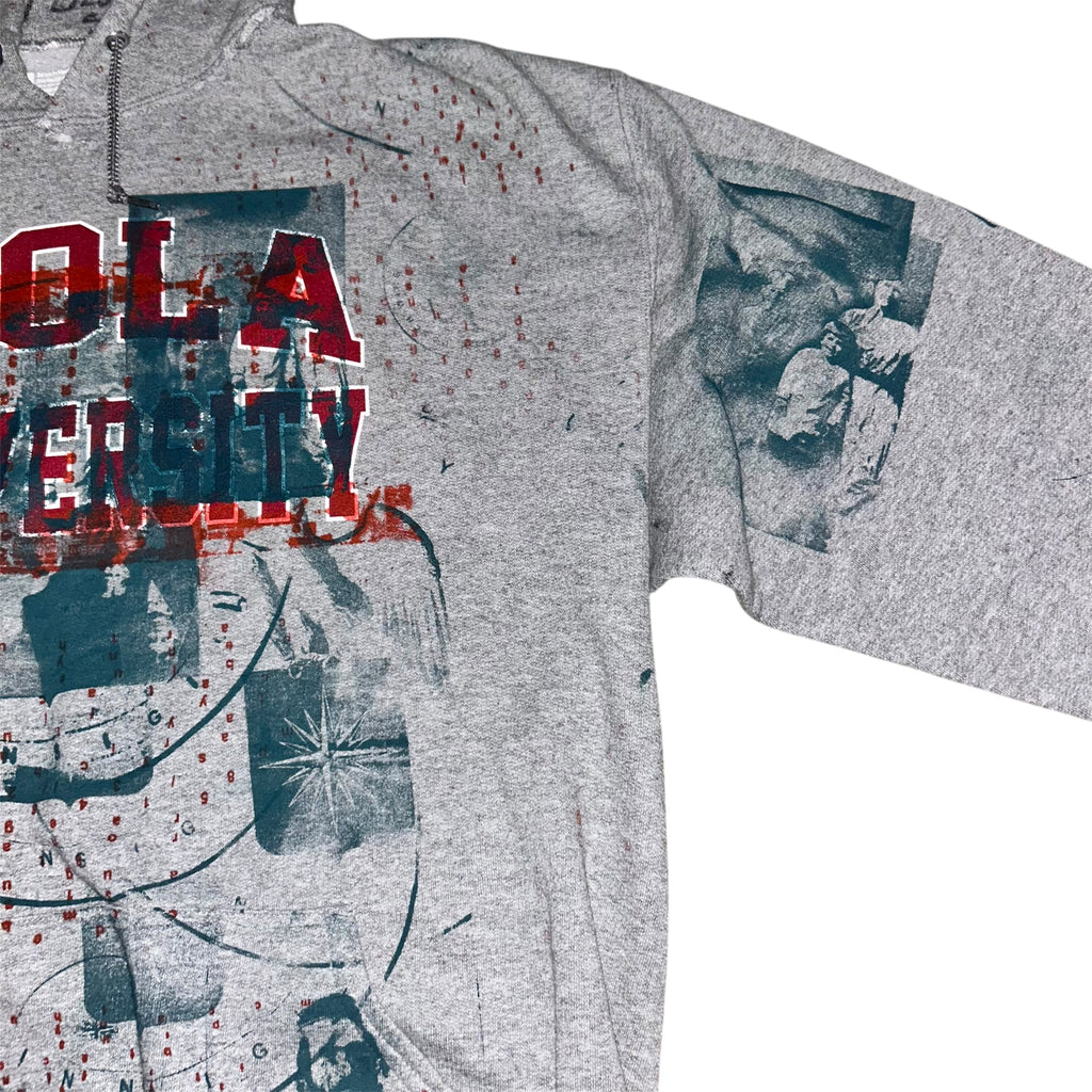 large - 1of1schizo print cut and aged lynda hoodie #37/60