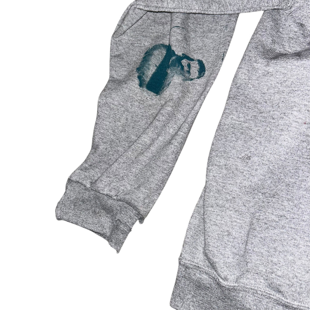 large - 1of1schizo print cut and aged lynda hoodie #37/60
