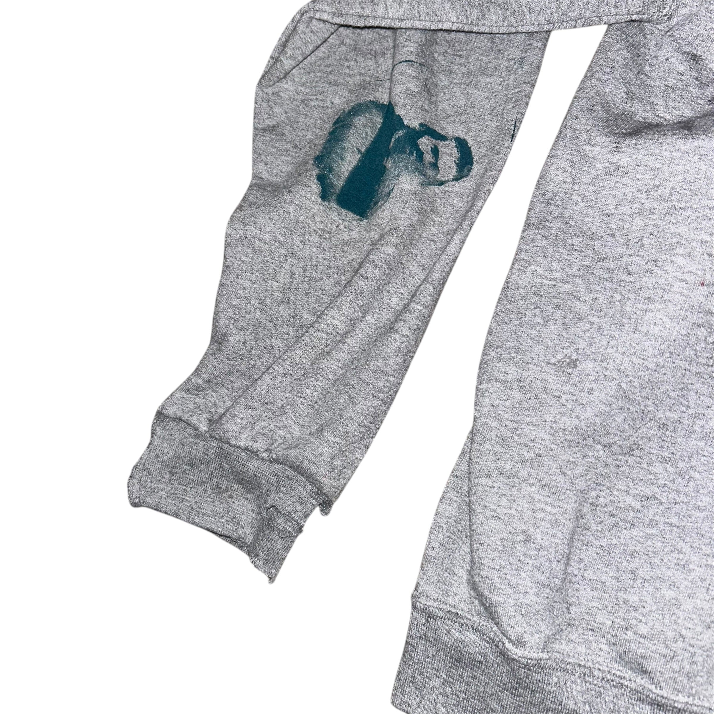 large - 1of1schizo print cut and aged lynda hoodie #37/60