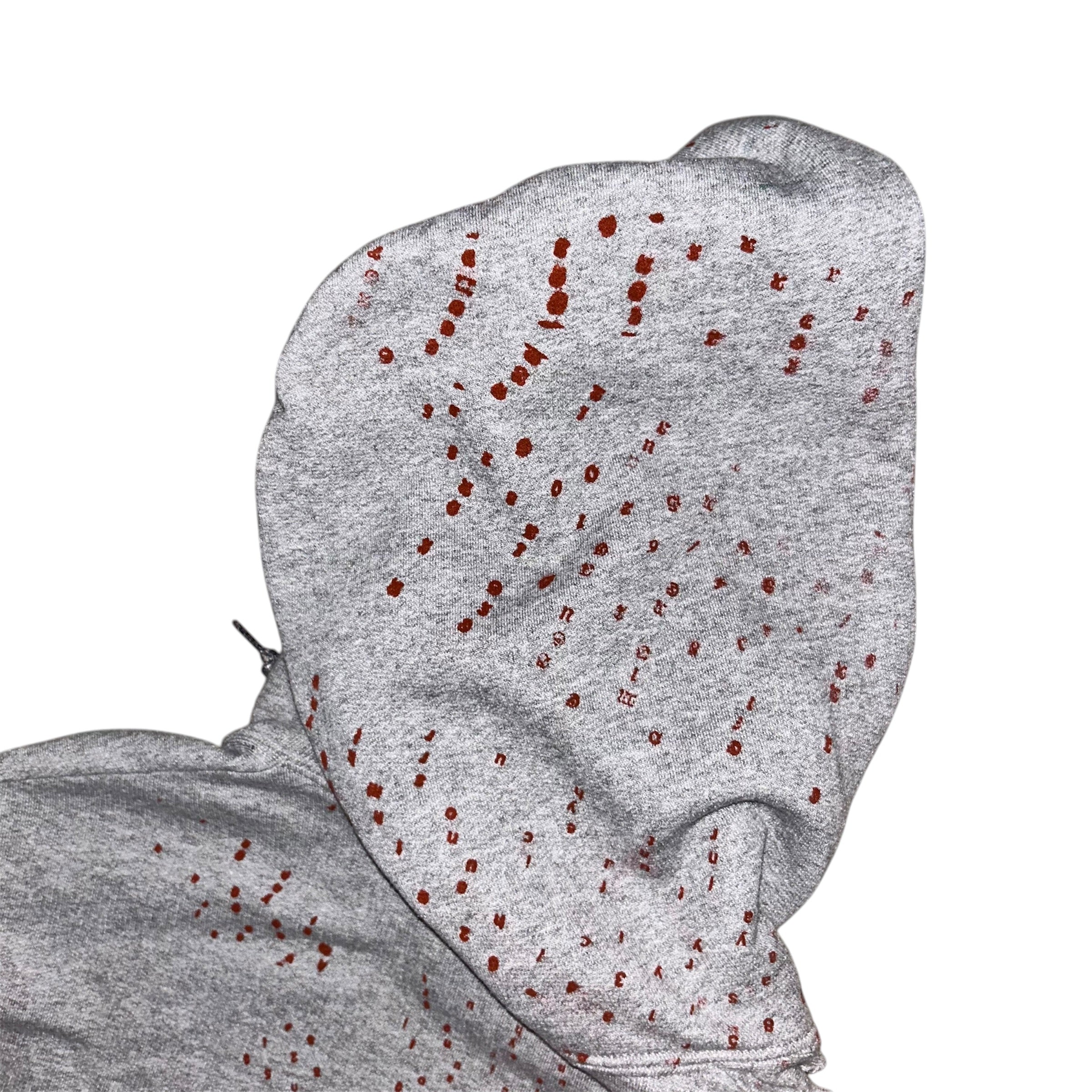 large - 1of1schizo print cut and aged lynda hoodie #37/60