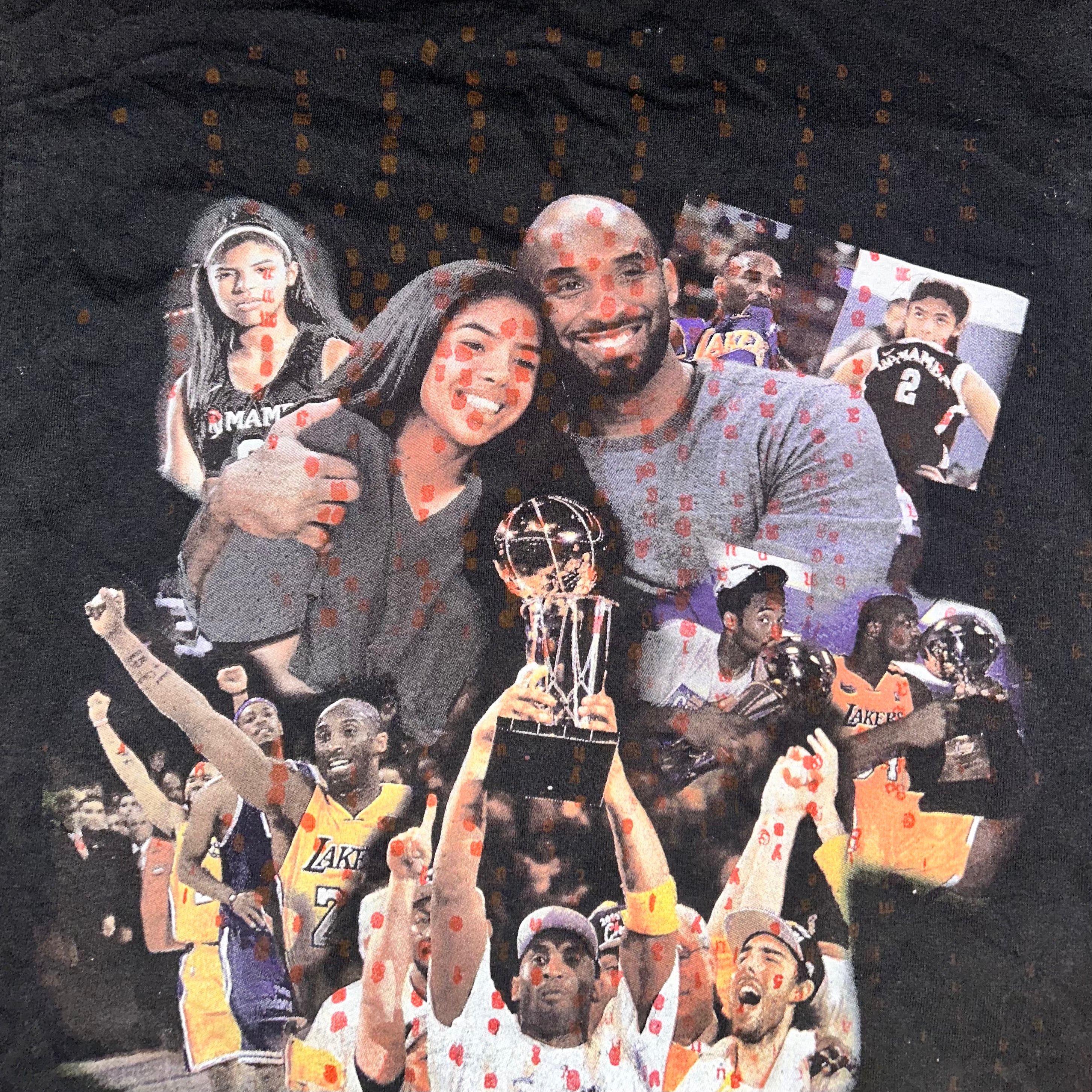small - cut & aged, kobe bryant memorial lynda tee, front & back print #28/60