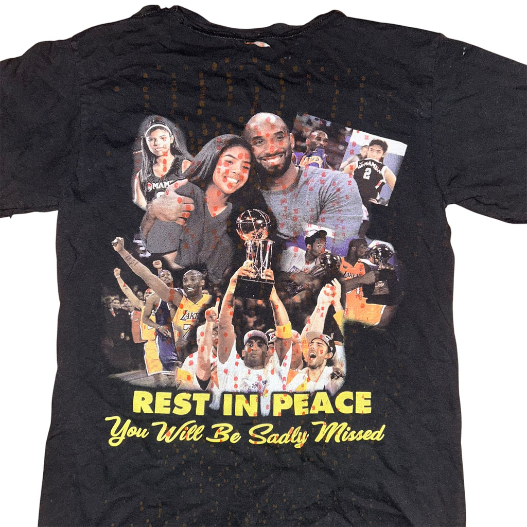small - cut & aged, kobe bryant memorial lynda tee, front & back print #28/60