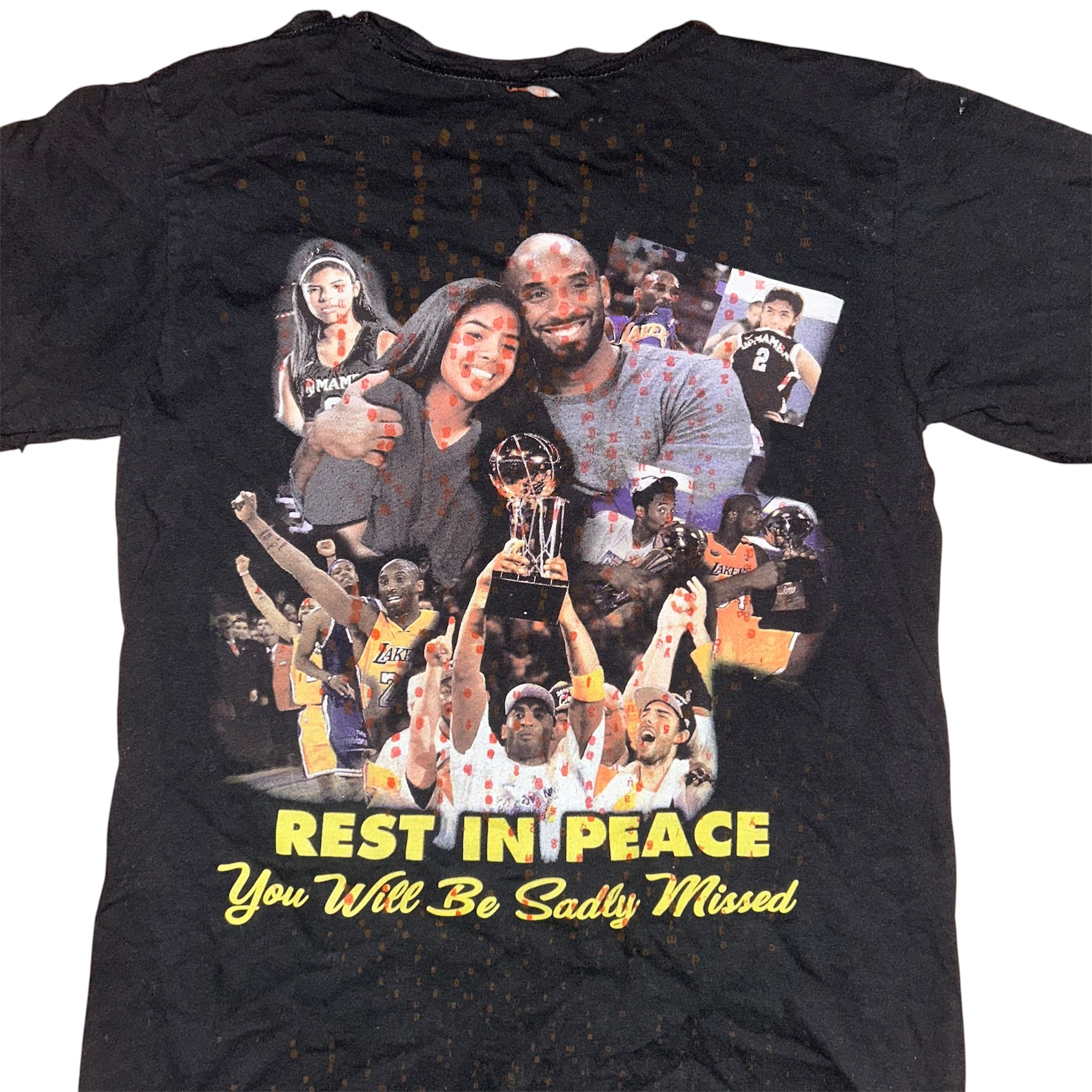 small - cut & aged, kobe bryant memorial lynda tee, front & back print #28/60