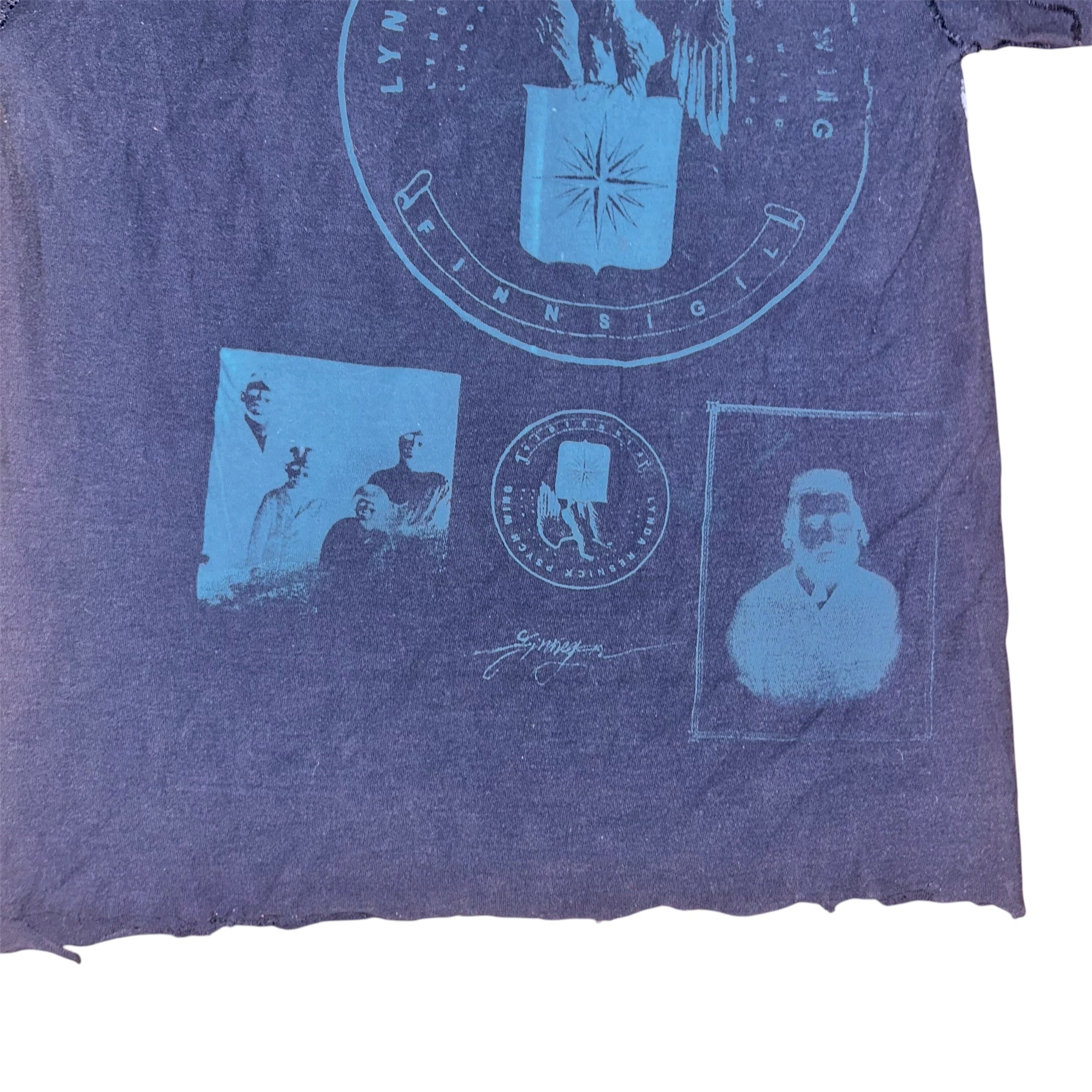 small - cut aged & distressed heavy print, hand drawn eagle, frnt & back print 1of1 tee #48/60