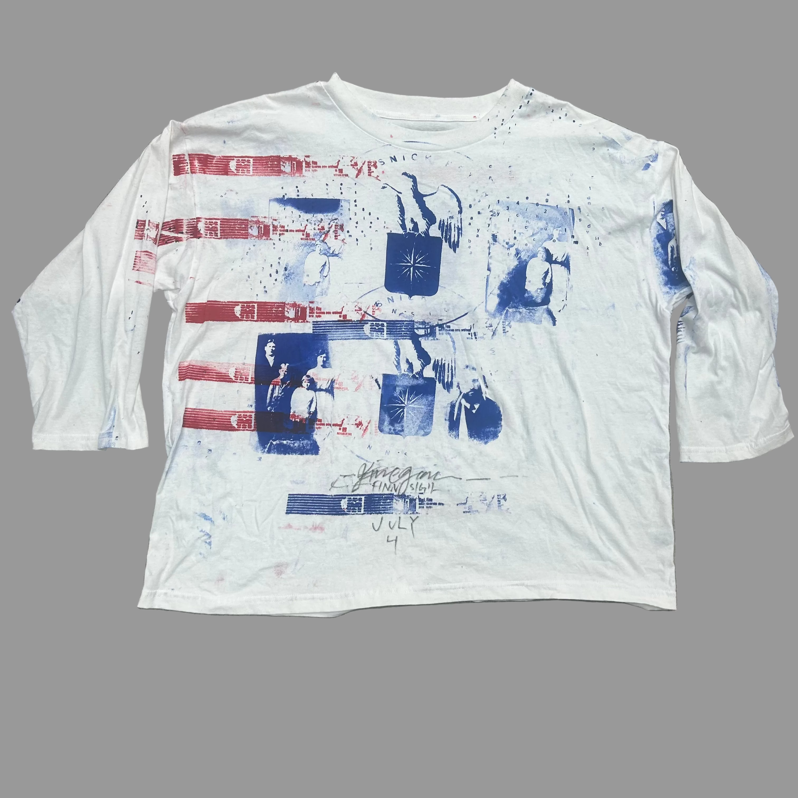 3/8 (4th of july) long sleeve large